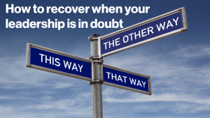 How to recover when your leadership is in doubt - Blue Sky Brief 003 at bvtvglobal.com
